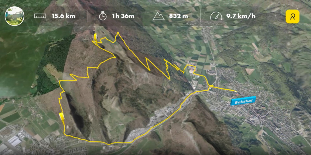 027 - Balsthal - Schwängimatt - Tscheggiway - Balsthal - 15.1 km - 700HM - ca. 1.5h (Movie)