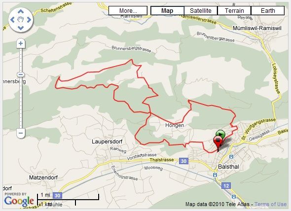 028 - Brunnersberg - Laup.Stierenberg - Bremgarten - Downhill - Hasebödeli - 16.6 km - 700 HM - 1.5h